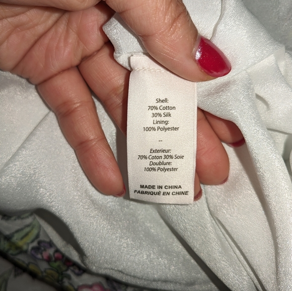 8. NWT CINQ A SEPT DOVER FLORAL HALTER NECK COTTON & SILK DRESS - Picture 7 of 8